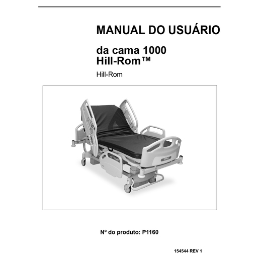 User Manual, HillRom 1000, Brazilian Portuguese