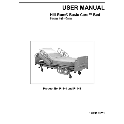 User Manual, Basic Care Bed
